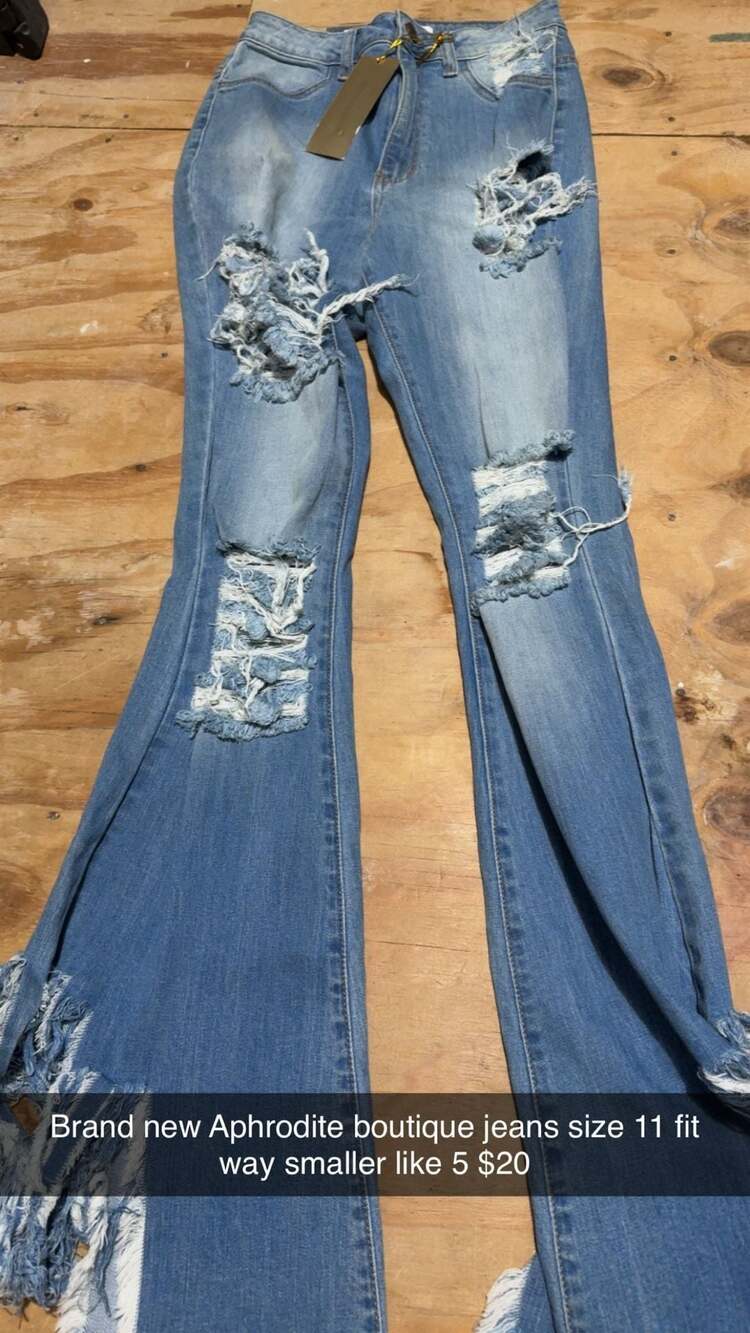 Aphrodite Distressed Flare Jeans